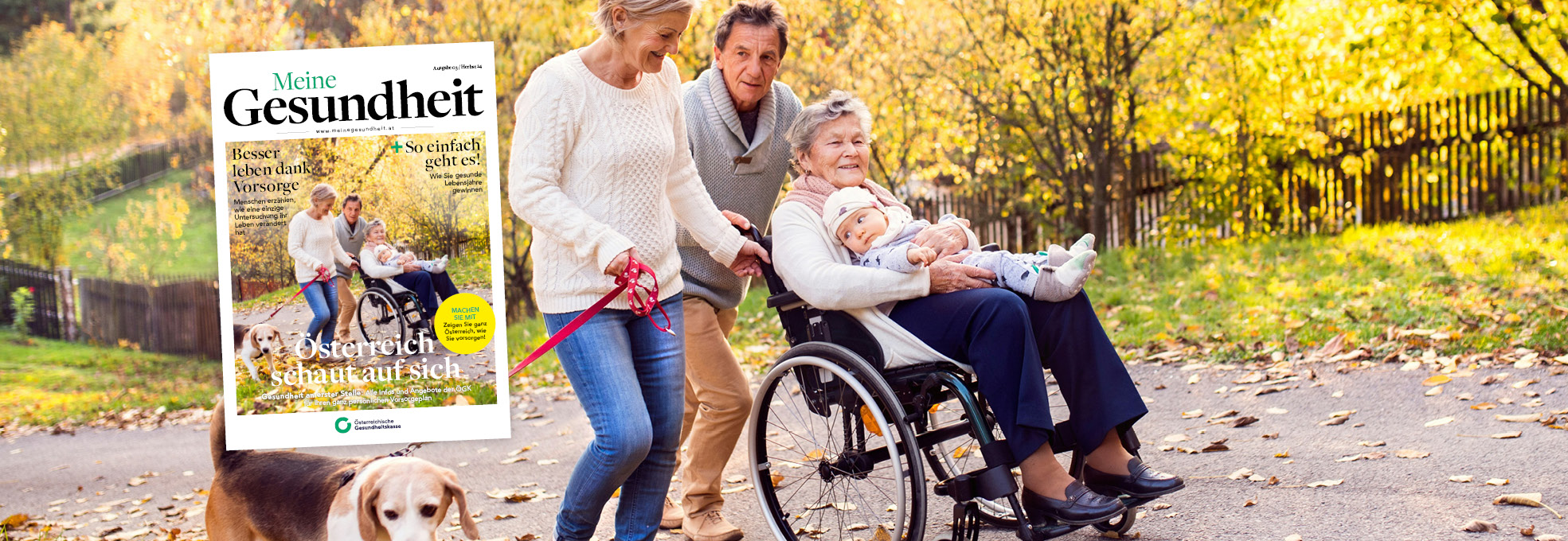 Familie geht spazieren